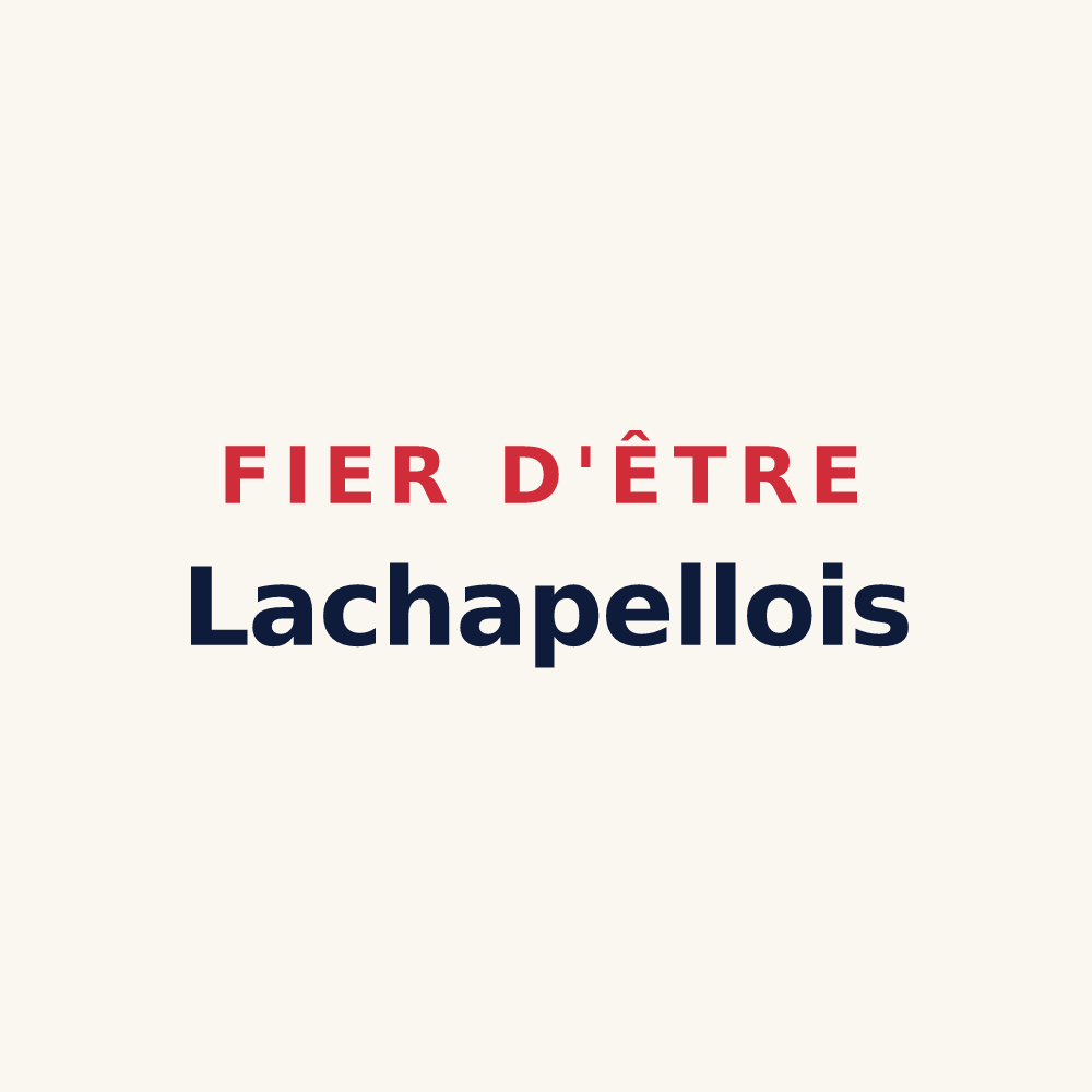 Tasse « Fier d'être Lachapellois » — design pour Lachapelle