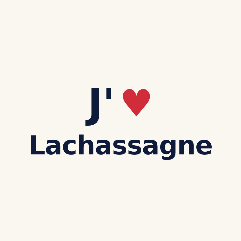 Tasse personnalisée Lachassagne — design J'aime Lachassagne