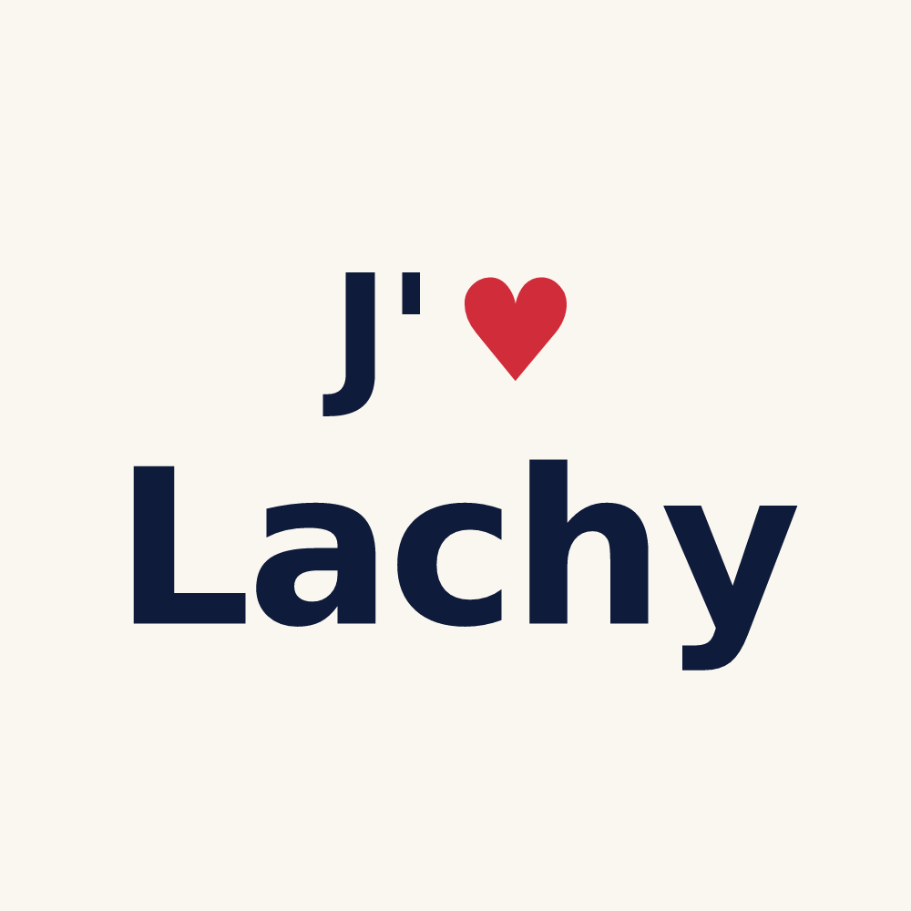 Tasse personnalisée Lachy — design « J'aime Lachy » imprimé sur la tasse