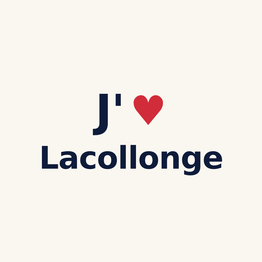 Tasse personnalisée Lacollonge — design J'aime Lacollonge