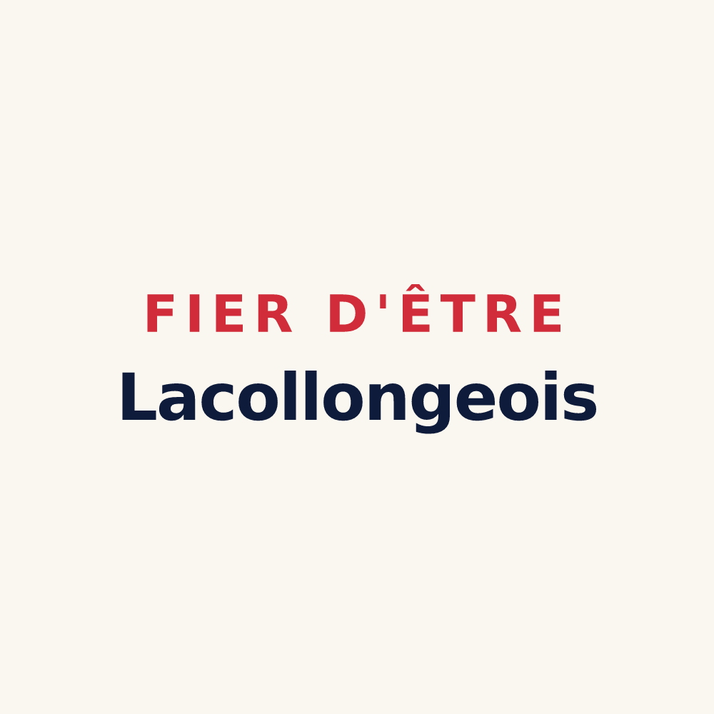 Tasse « Fier d'être Lacollongeois » — design pour Lacollonge