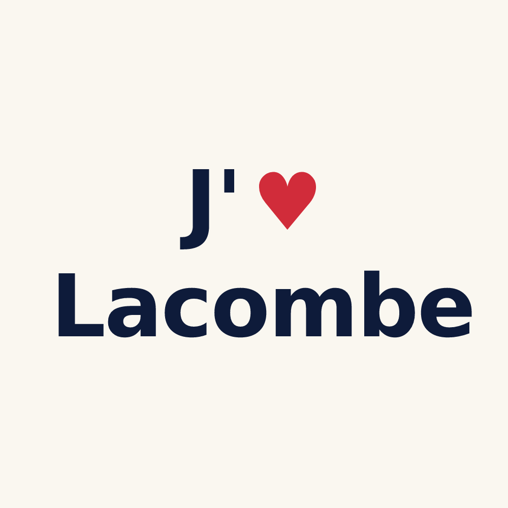 Tasse personnalisée Lacombe — design J'aime Lacombe