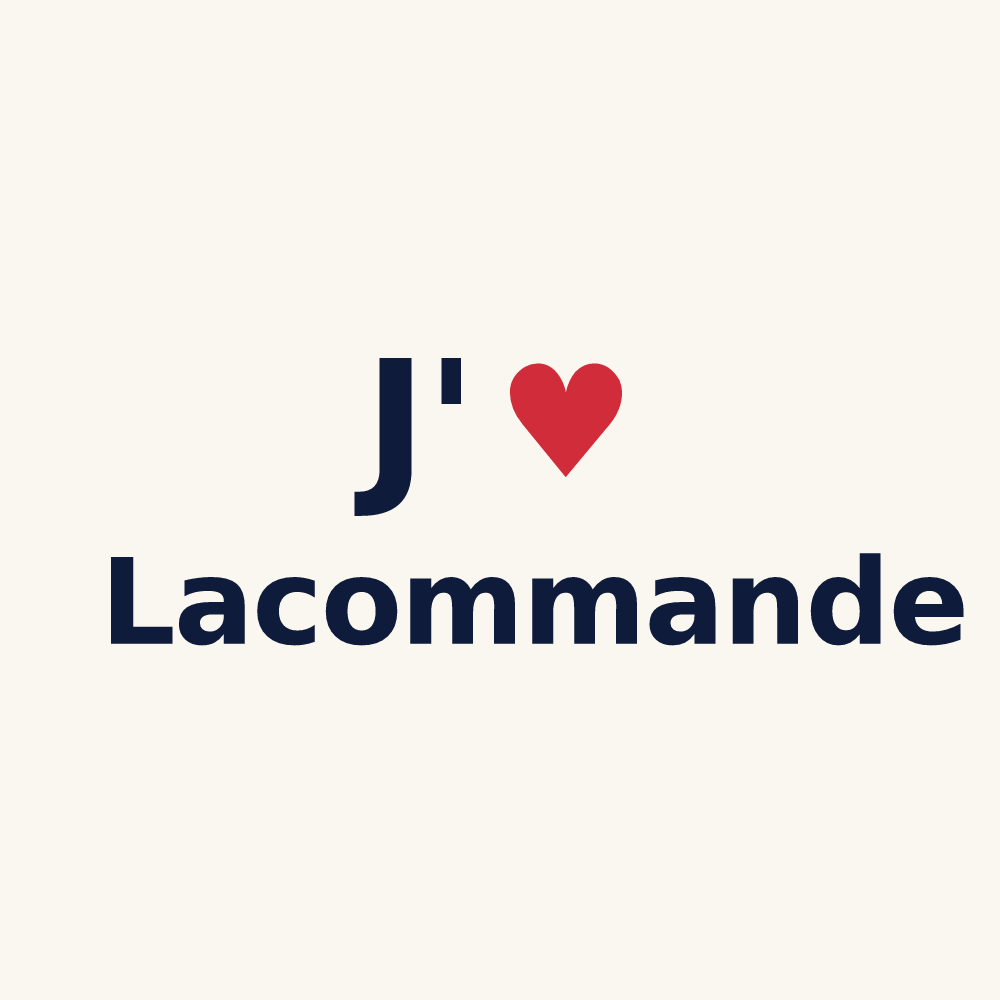 Tasse personnalisée Lacommande — design J'aime Lacommande