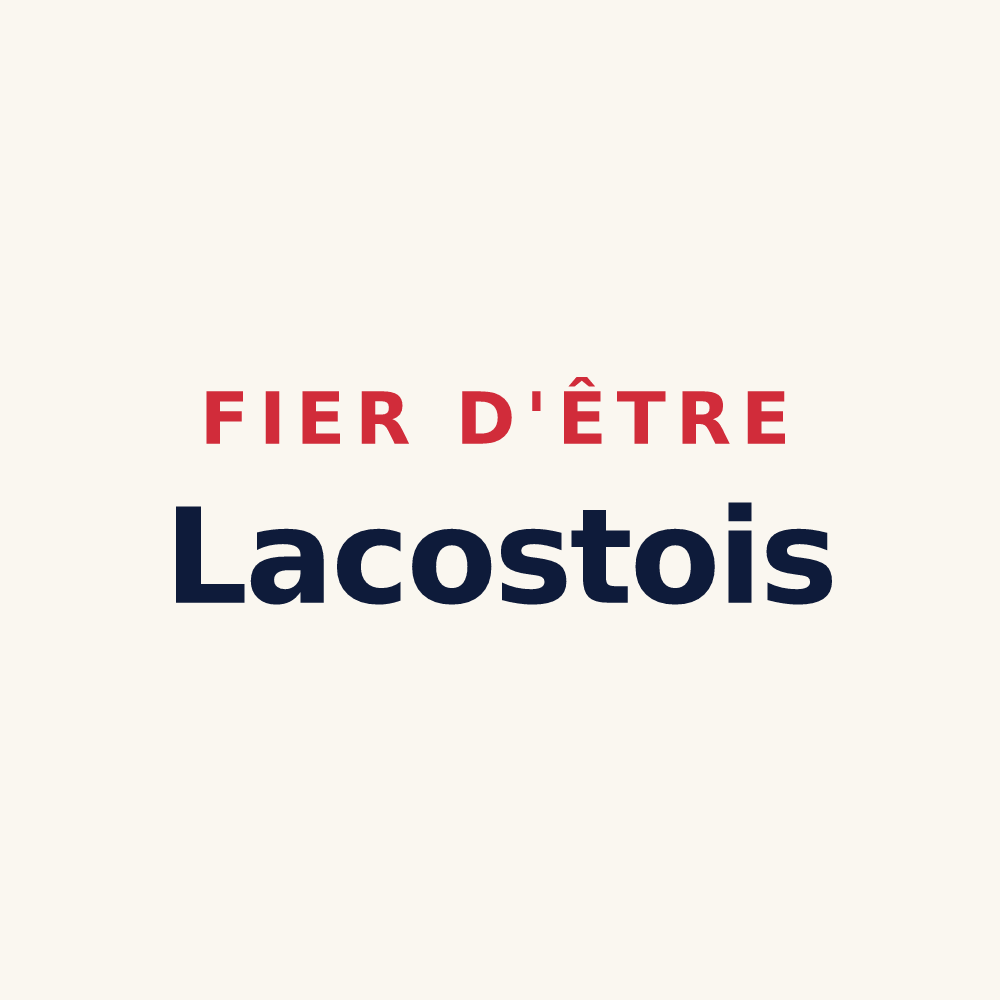 Tasse « Fier d'être Lacostois » — design pour Lacoste