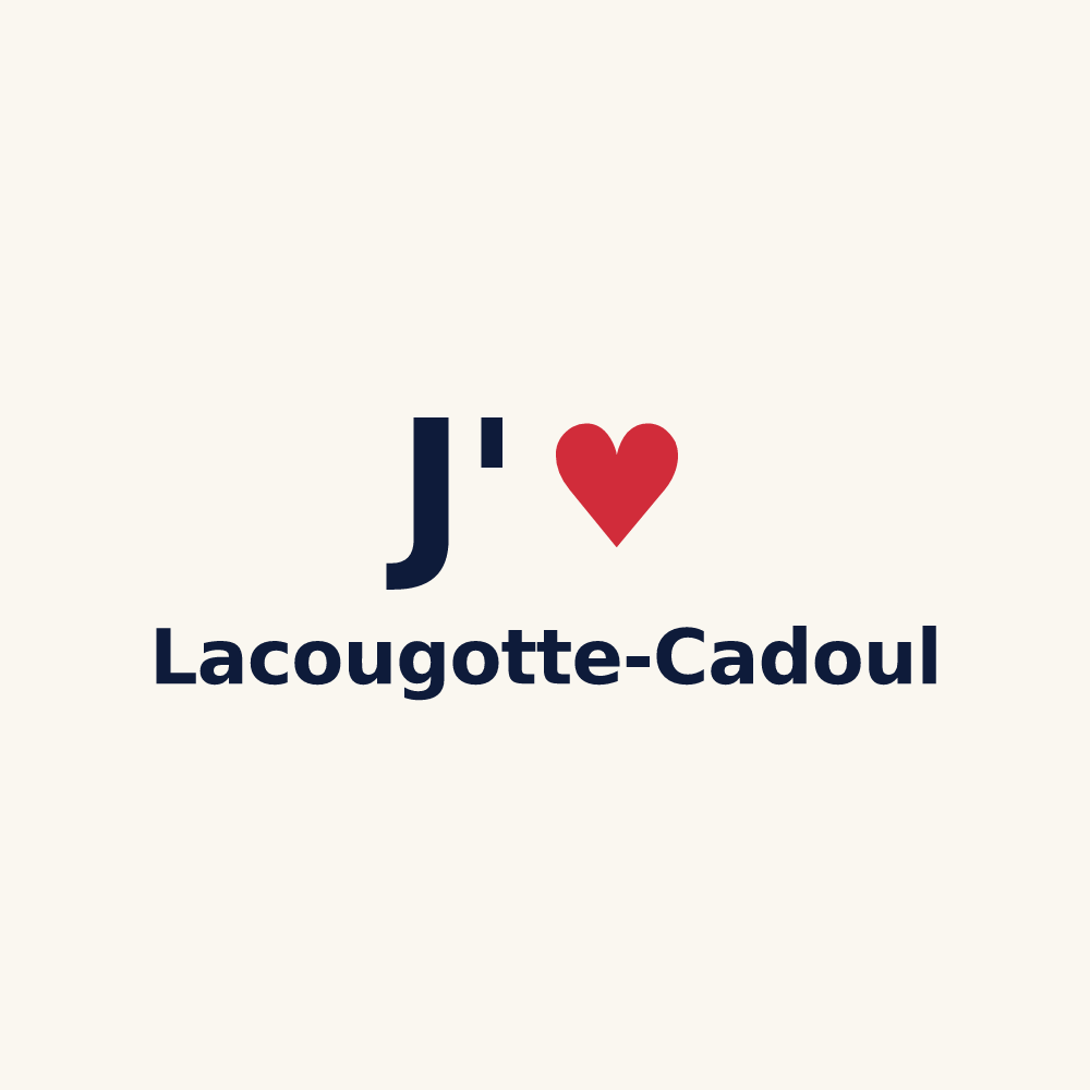 Tasse personnalisée Lacougotte-Cadoul — design J'aime Lacougotte-Cadoul
