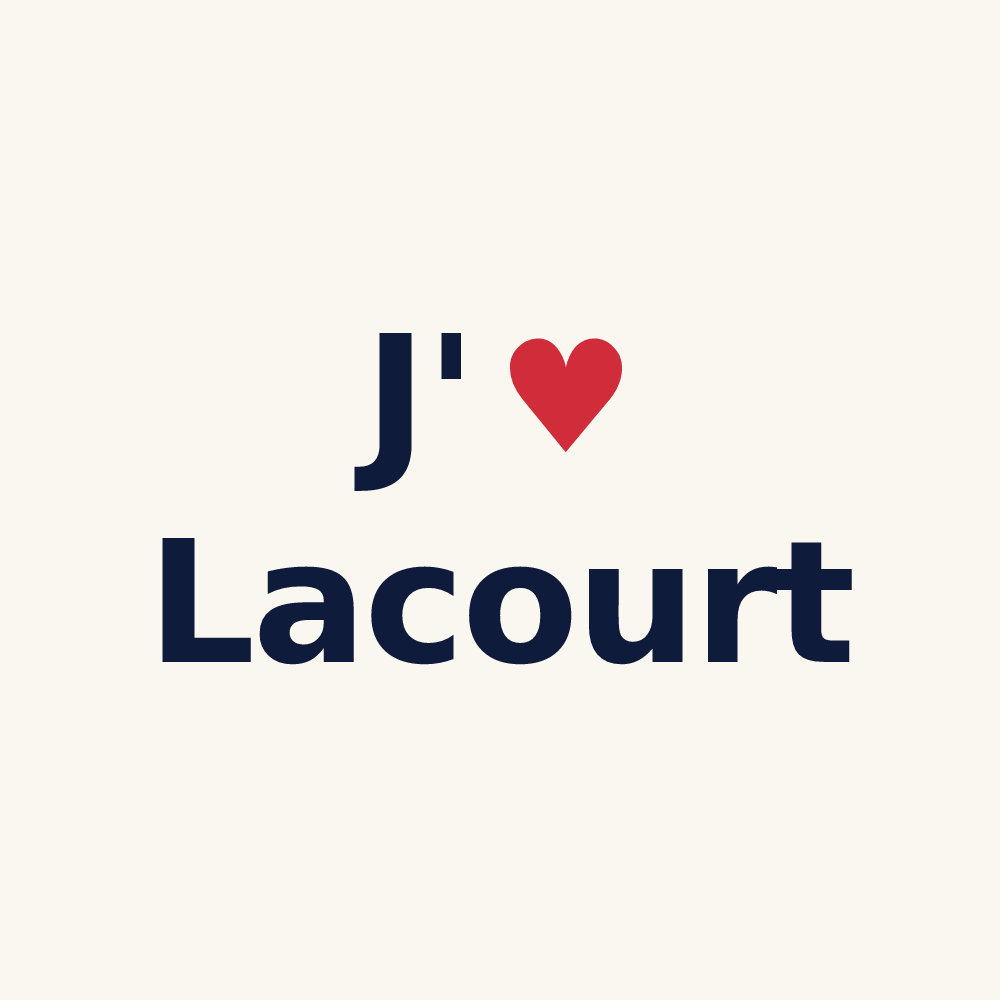 Tasse personnalisée Lacourt — design J'aime Lacourt