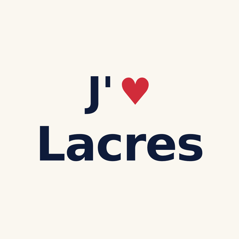 Tasse personnalisée Lacres — design J'aime Lacres