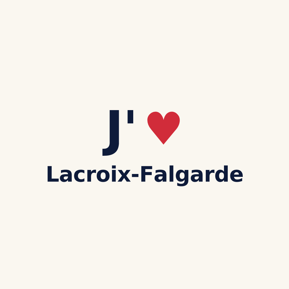 Tasse personnalisée Lacroix-Falgarde — design J'aime Lacroix-Falgarde