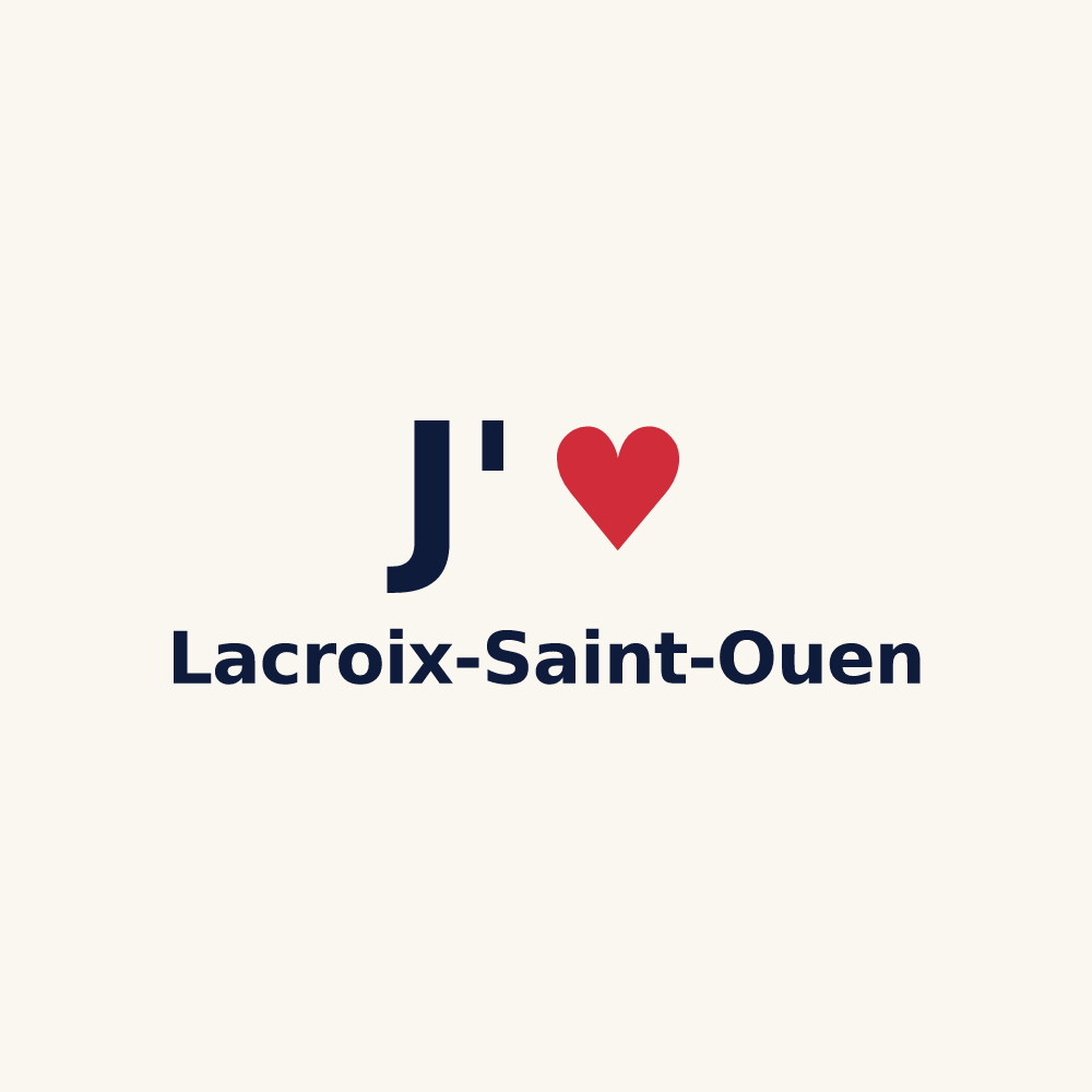 Tasse personnalisée Lacroix-Saint-Ouen — design J'aime Lacroix-Saint-Ouen