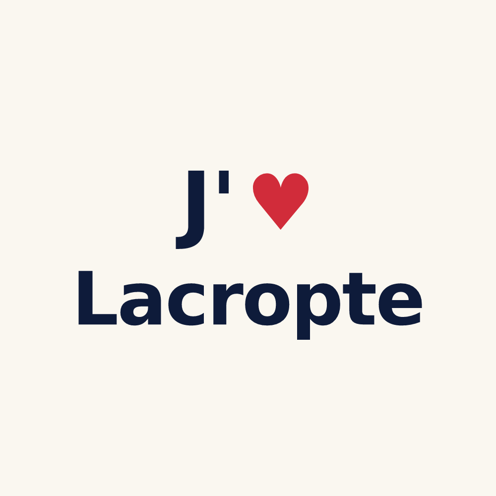 Tasse personnalisée Lacropte — design J'aime Lacropte