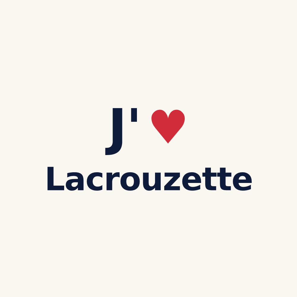 Tasse personnalisée Lacrouzette — design J'aime Lacrouzette
