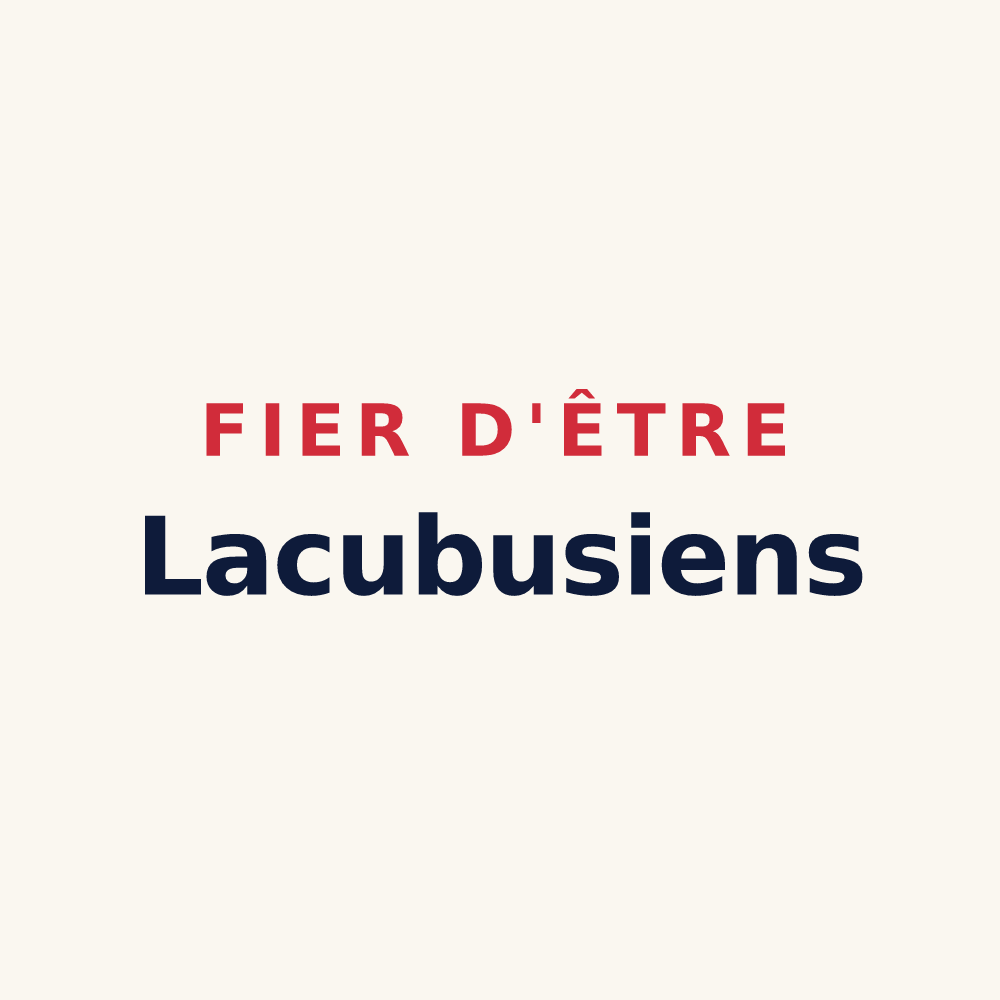 Tasse « Fier d'être Lacubusiens » — design pour Lacs