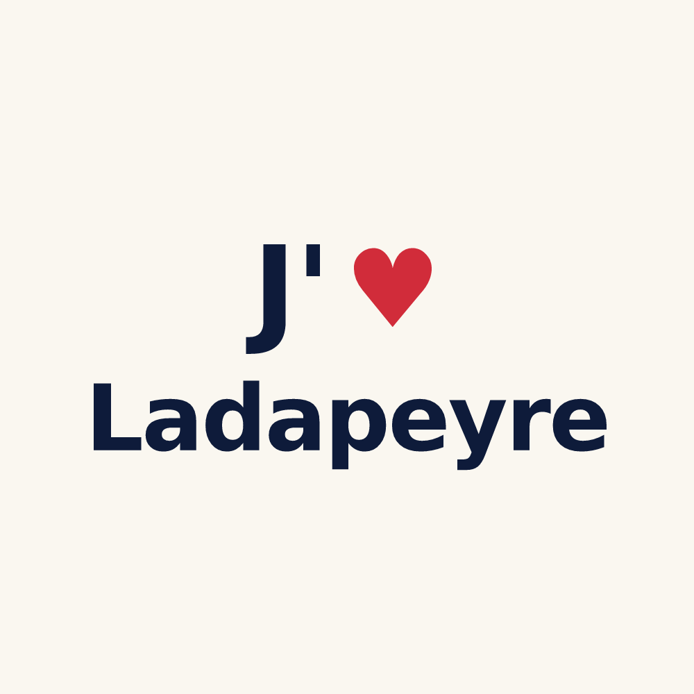 Tasse personnalisée Ladapeyre — design J'aime Ladapeyre