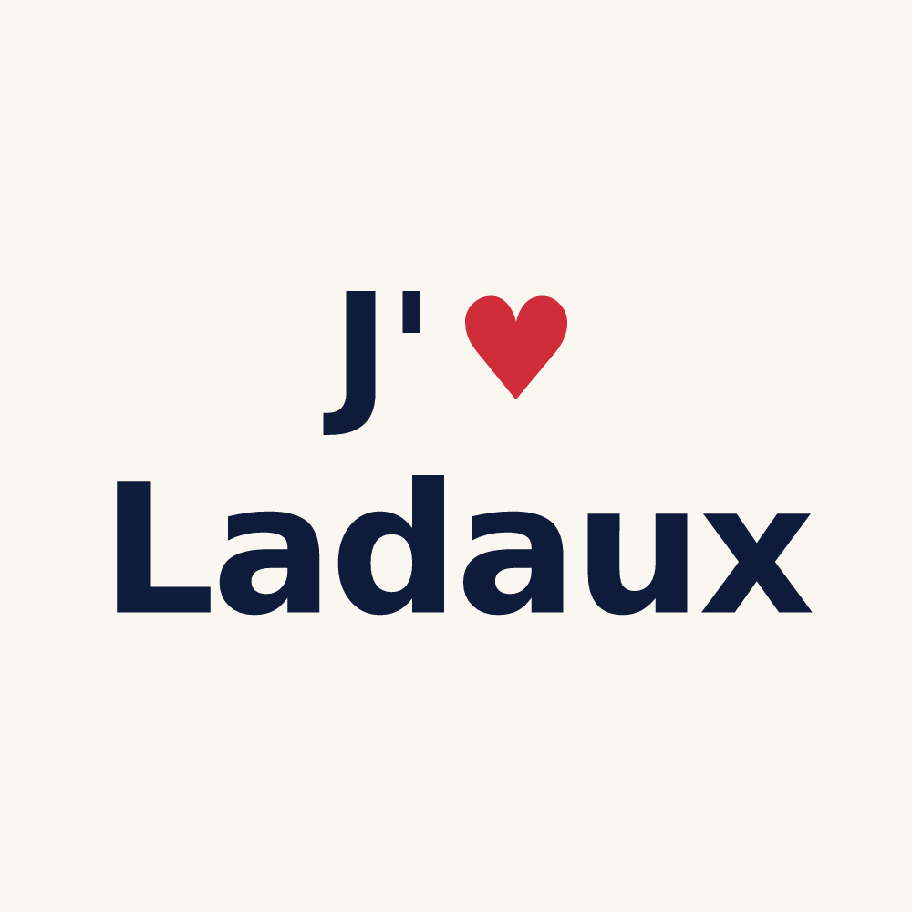 Tasse personnalisée Ladaux — design J'aime Ladaux