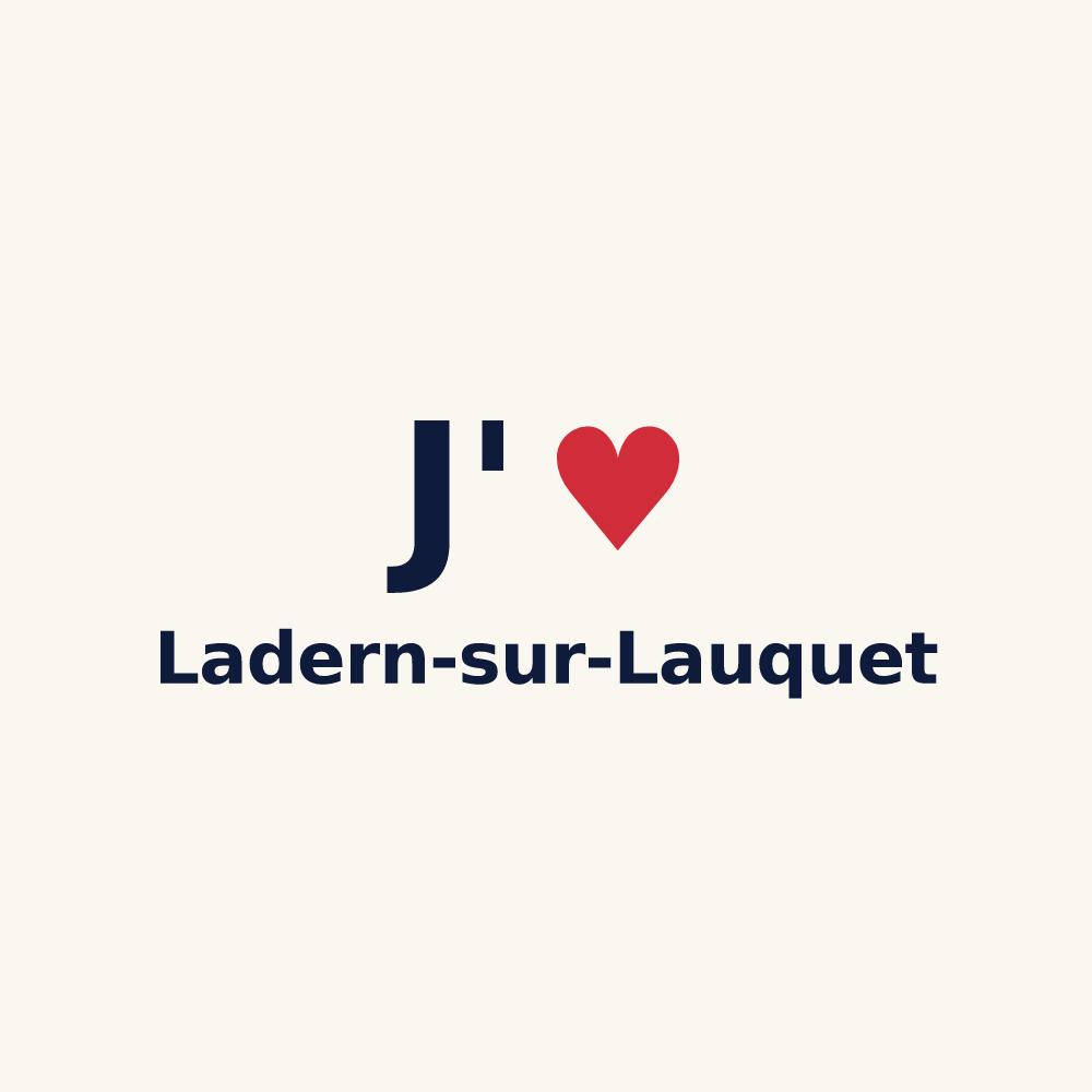 Tasse personnalisée Ladern-sur-Lauquet — design J'aime Ladern-sur-Lauquet