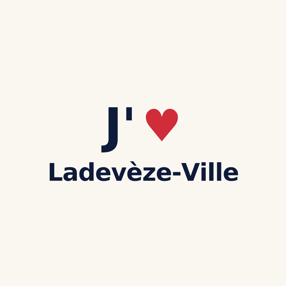 Tasse personnalisée Ladevèze-Ville — design J'aime Ladevèze-Ville