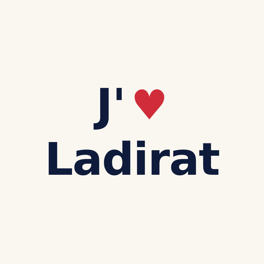 Tasse personnalisée Ladirat — design J'aime Ladirat