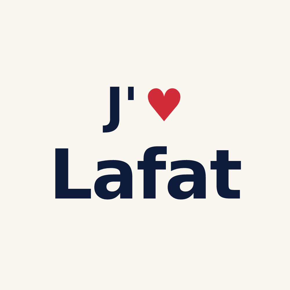 Tasse personnalisée Lafat — design J'aime Lafat