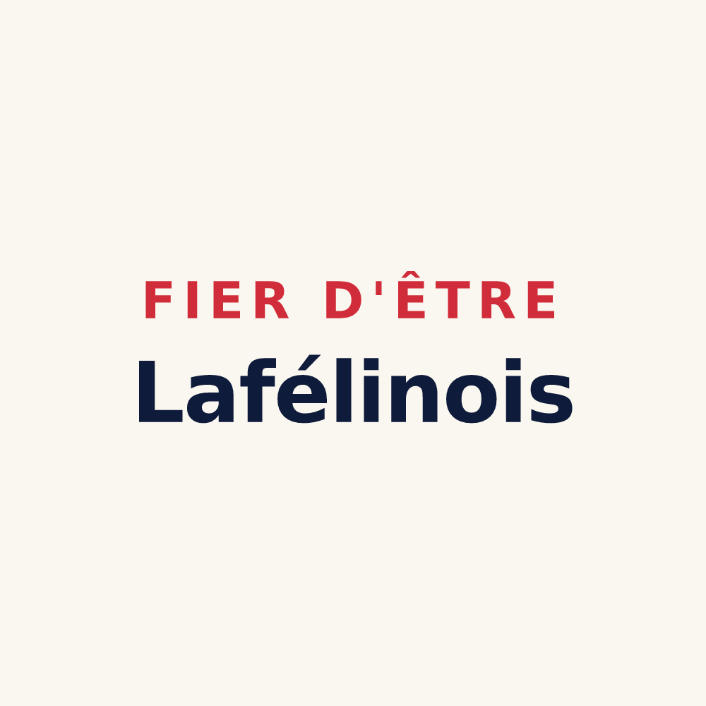 Tasse « Fier d'être Lafélinois » — design pour Laféline