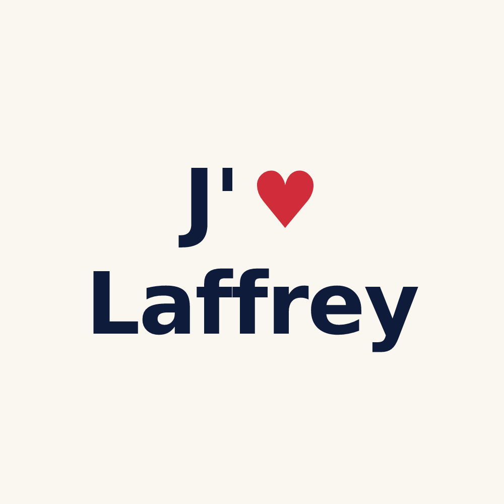 Tasse personnalisée Laffrey — design « J'aime Laffrey » imprimé sur la tasse
