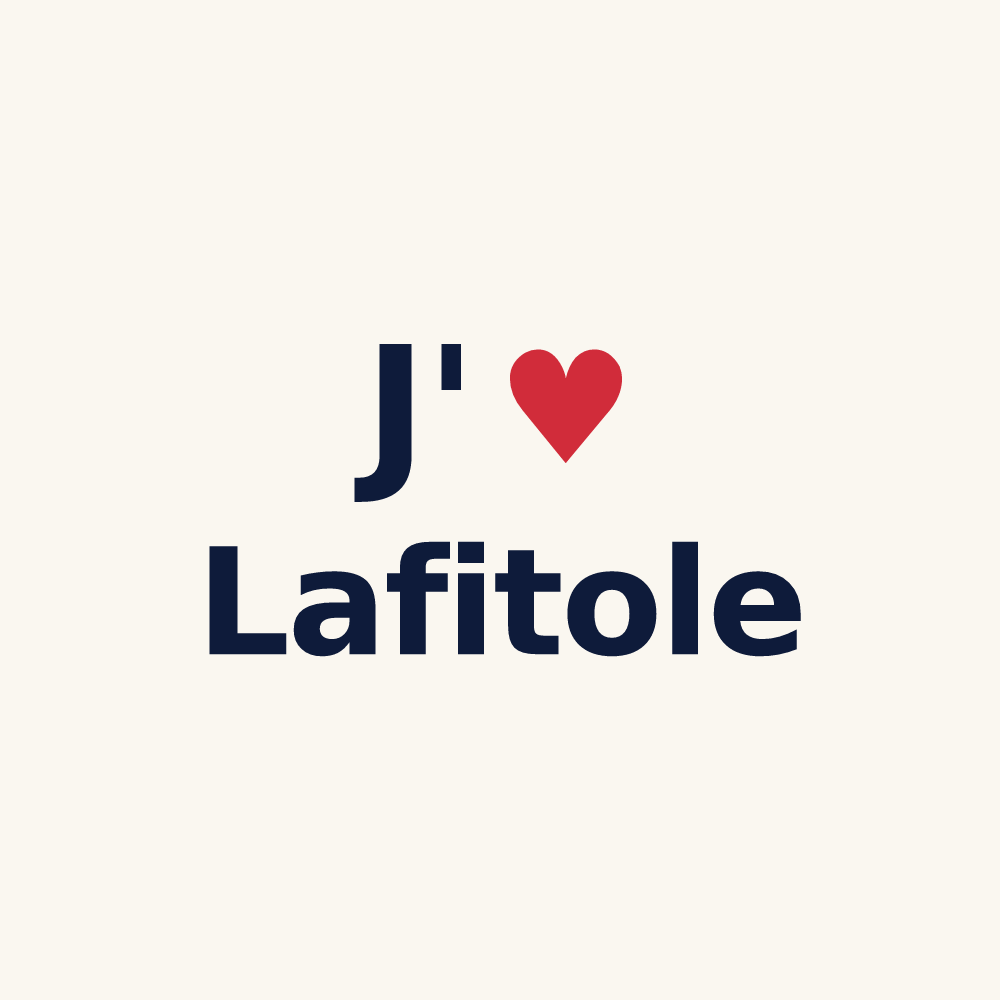 Tasse personnalisée Lafitole — design J'aime Lafitole