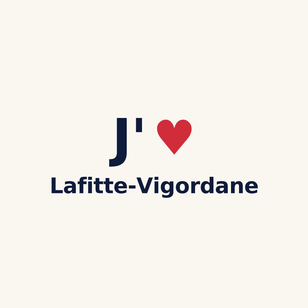 Tasse personnalisée Lafitte-Vigordane — design J'aime Lafitte-Vigordane