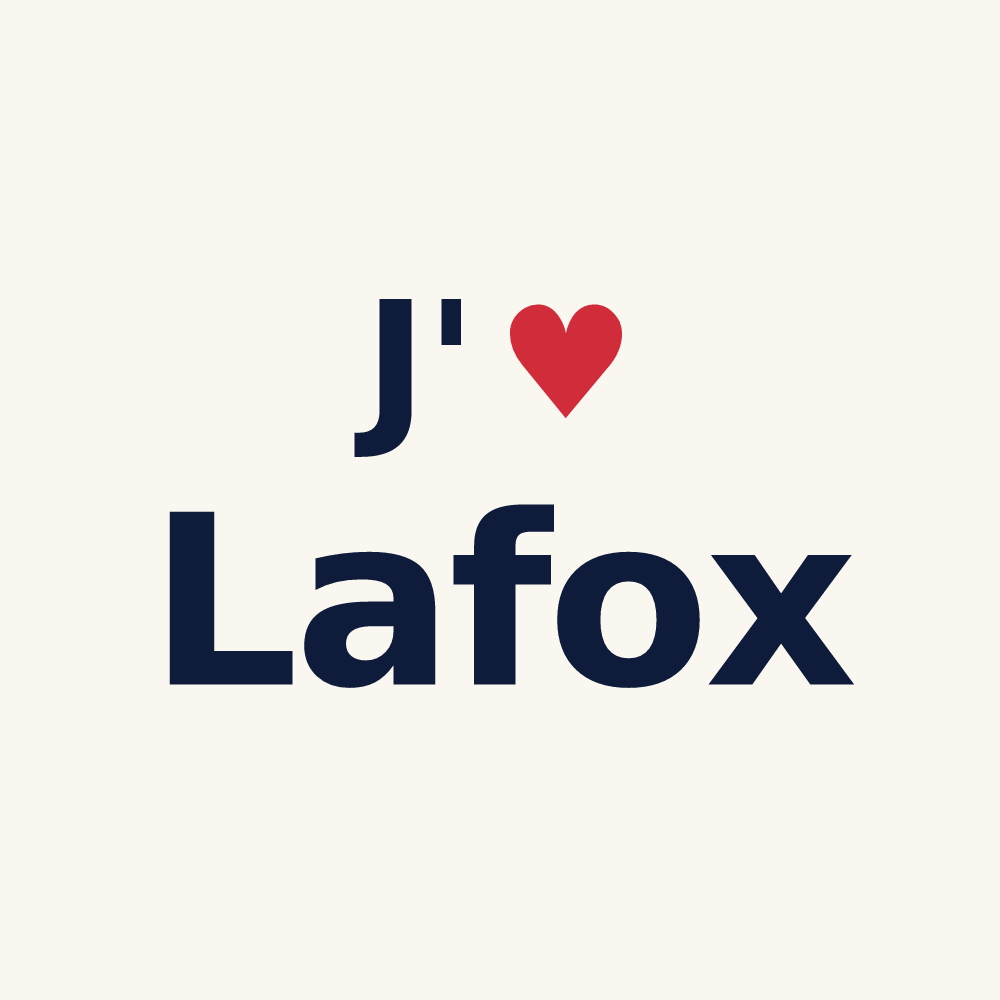 Tasse personnalisée Lafox — design J'aime Lafox
