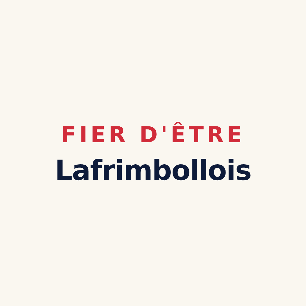 Tasse « Fier d'être Lafrimbollois » — design pour Lafrimbolle
