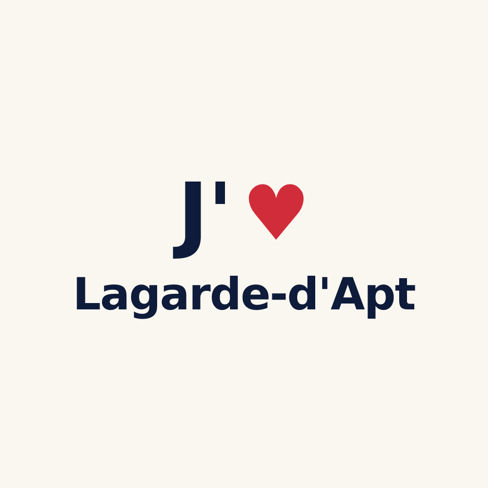 Tasse personnalisée Lagarde-d'Apt — design J'aime Lagarde-d'Apt
