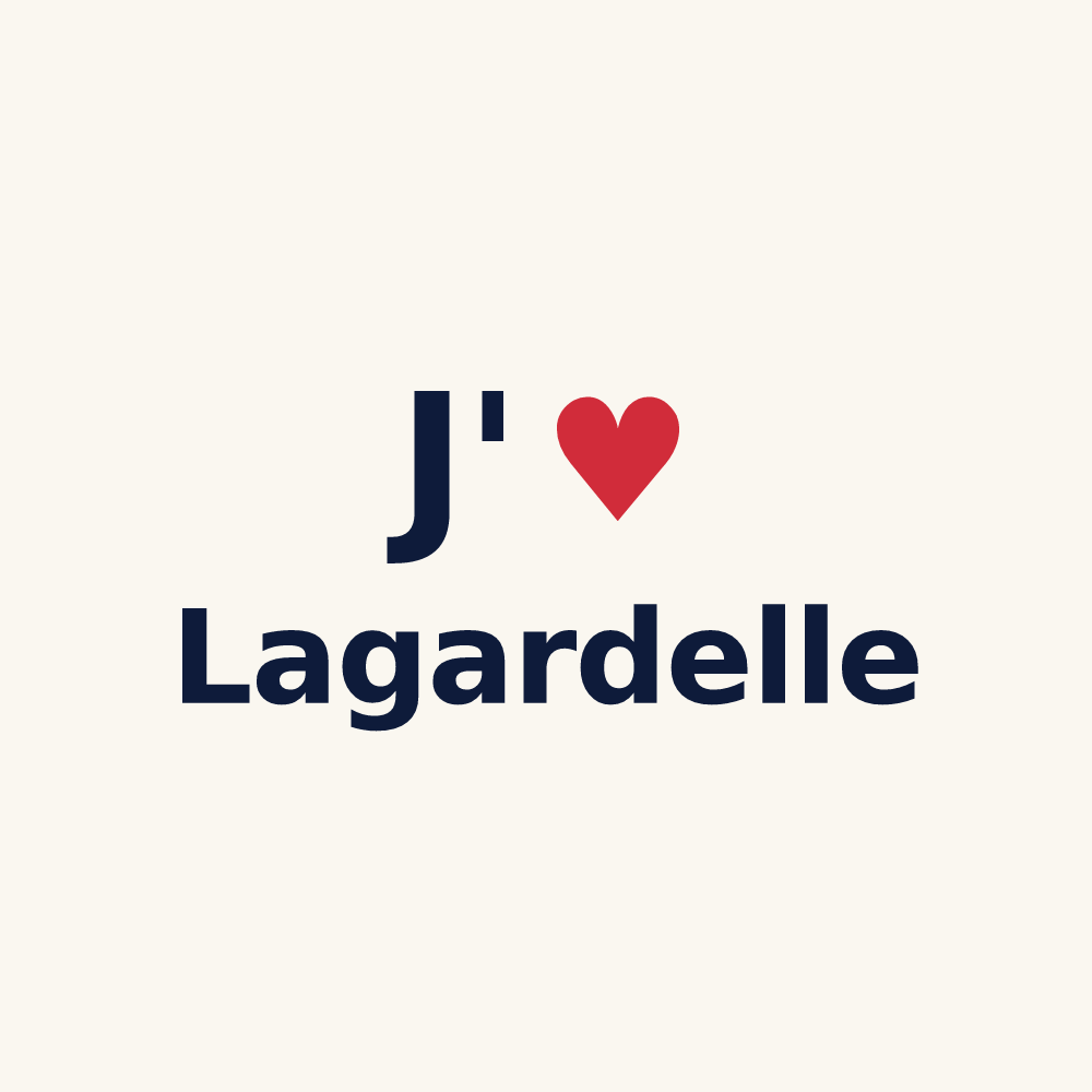 Tasse personnalisée Lagardelle — design « J'aime Lagardelle » imprimé sur la tasse