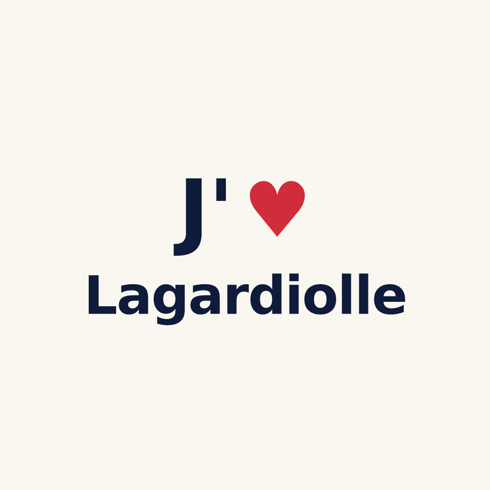 Tasse personnalisée Lagardiolle — design « J'aime Lagardiolle » imprimé sur la tasse