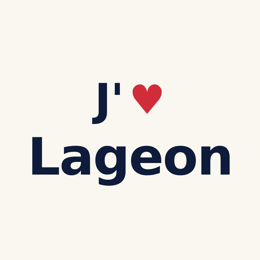 Tasse personnalisée Lageon — design J'aime Lageon