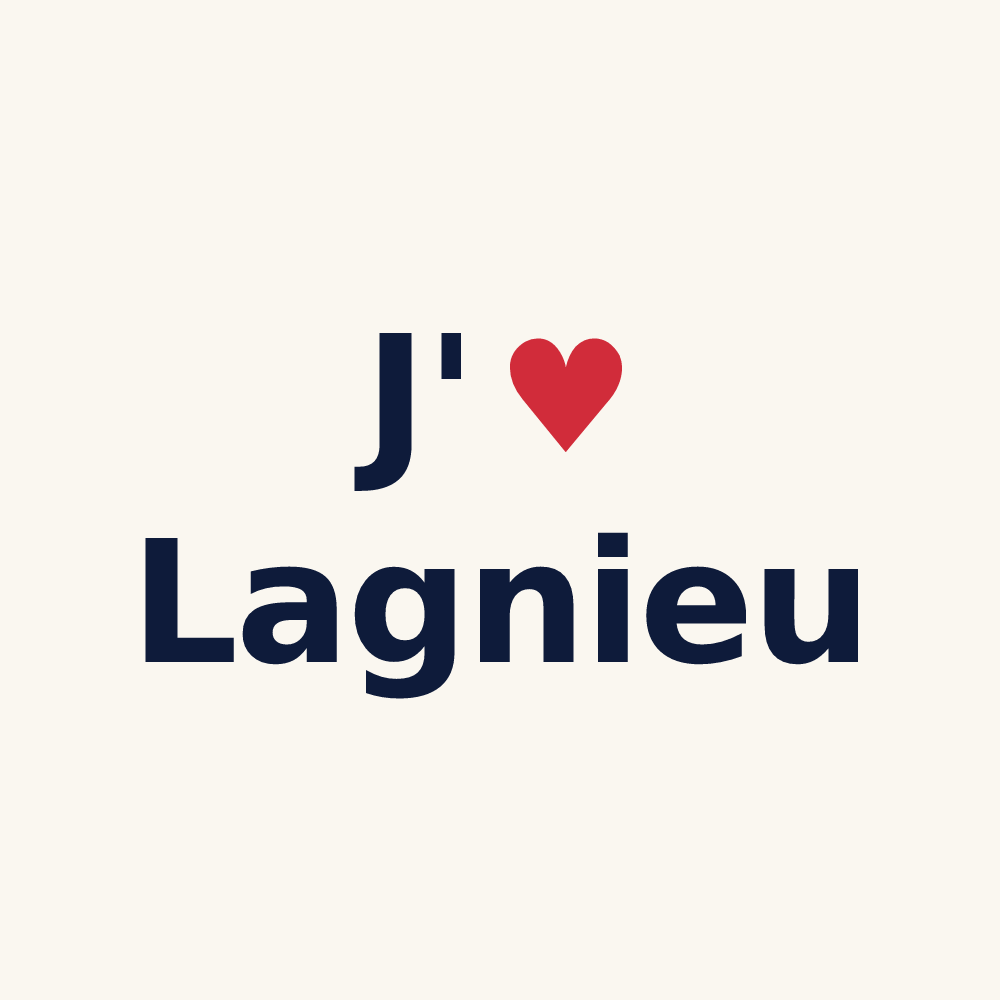 Tasse personnalisée Lagnieu — design « J'aime Lagnieu » imprimé sur la tasse