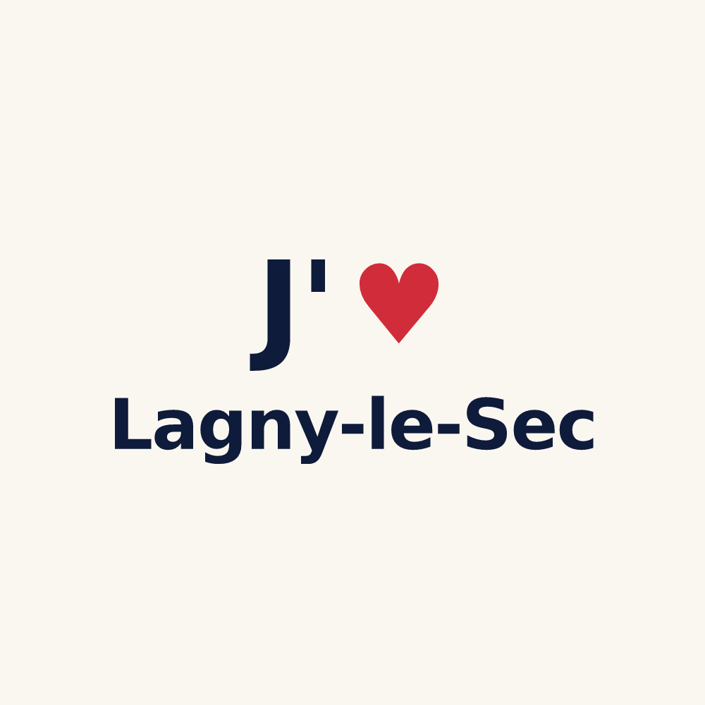 Tasse personnalisée Lagny-le-Sec — design J'aime Lagny-le-Sec