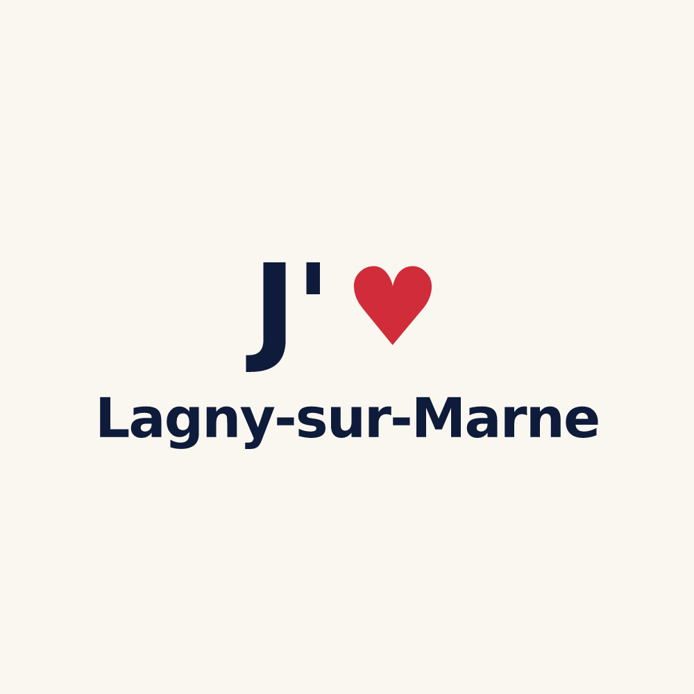 Tasse personnalisée Lagny-sur-Marne — design J'aime Lagny-sur-Marne