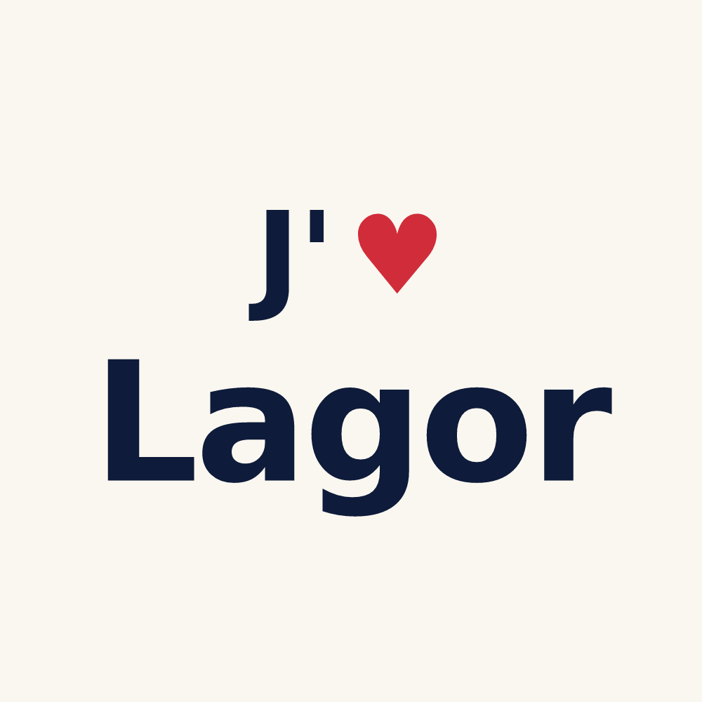 Tasse personnalisée Lagor — design J'aime Lagor