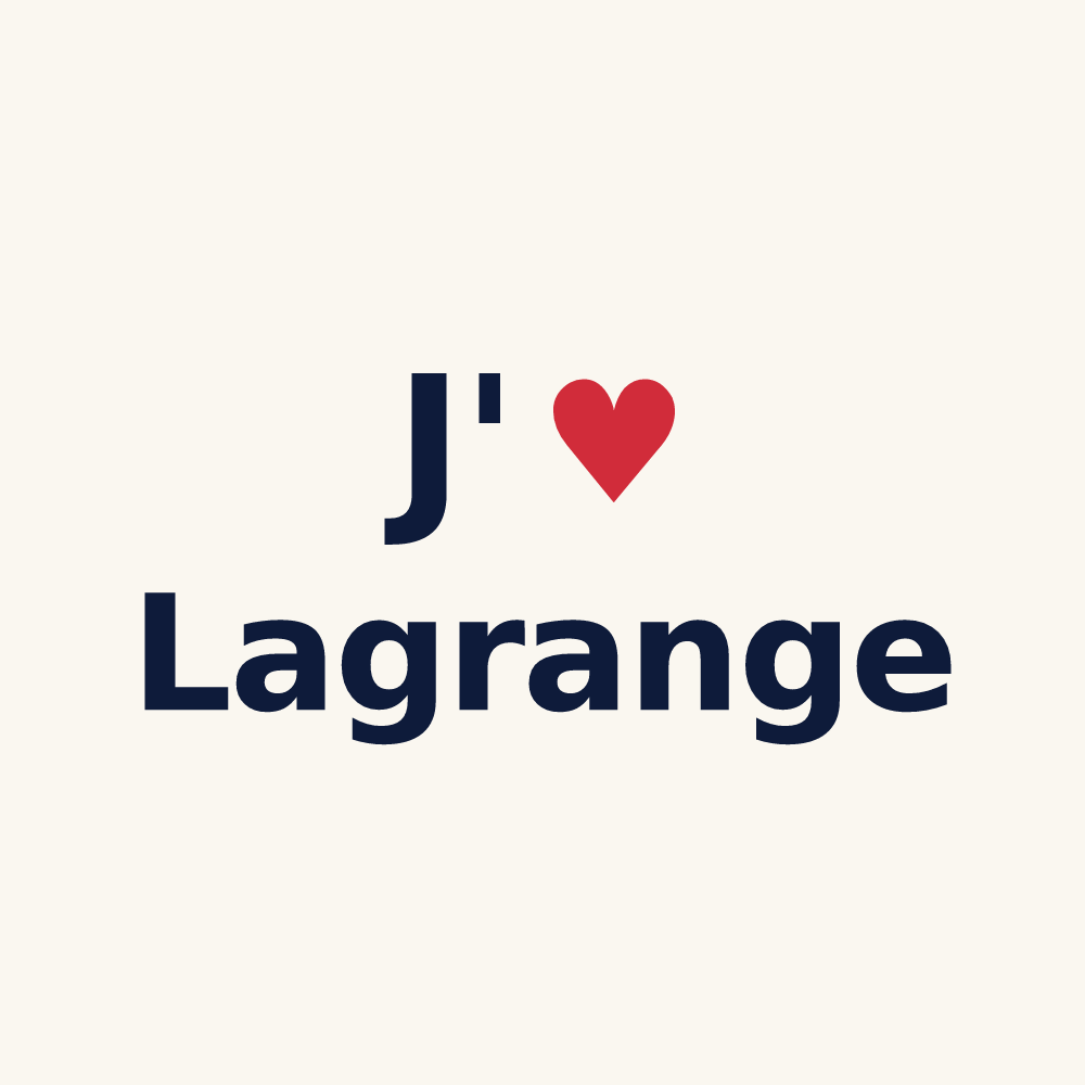 Tasse personnalisée Lagrange — design J'aime Lagrange