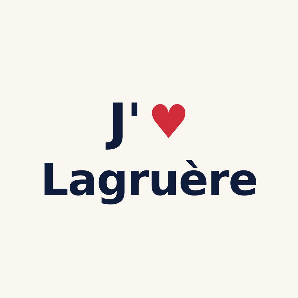 Tasse personnalisée Lagruère — design J'aime Lagruère