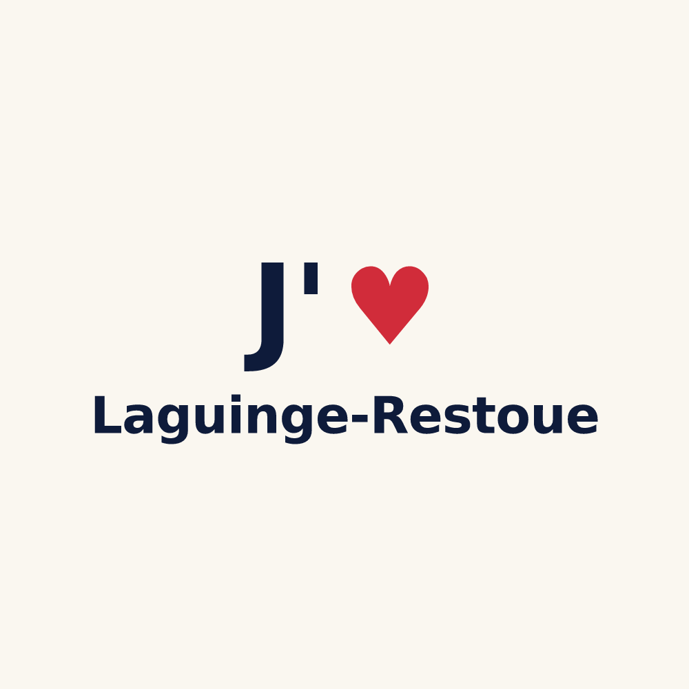 Tasse personnalisée Laguinge-Restoue — design J'aime Laguinge-Restoue
