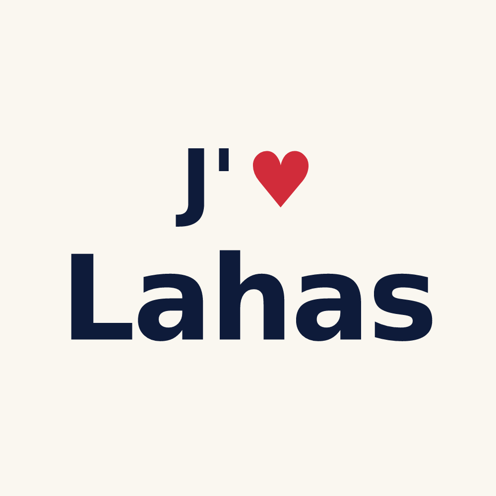 Tasse personnalisée Lahas — design J'aime Lahas