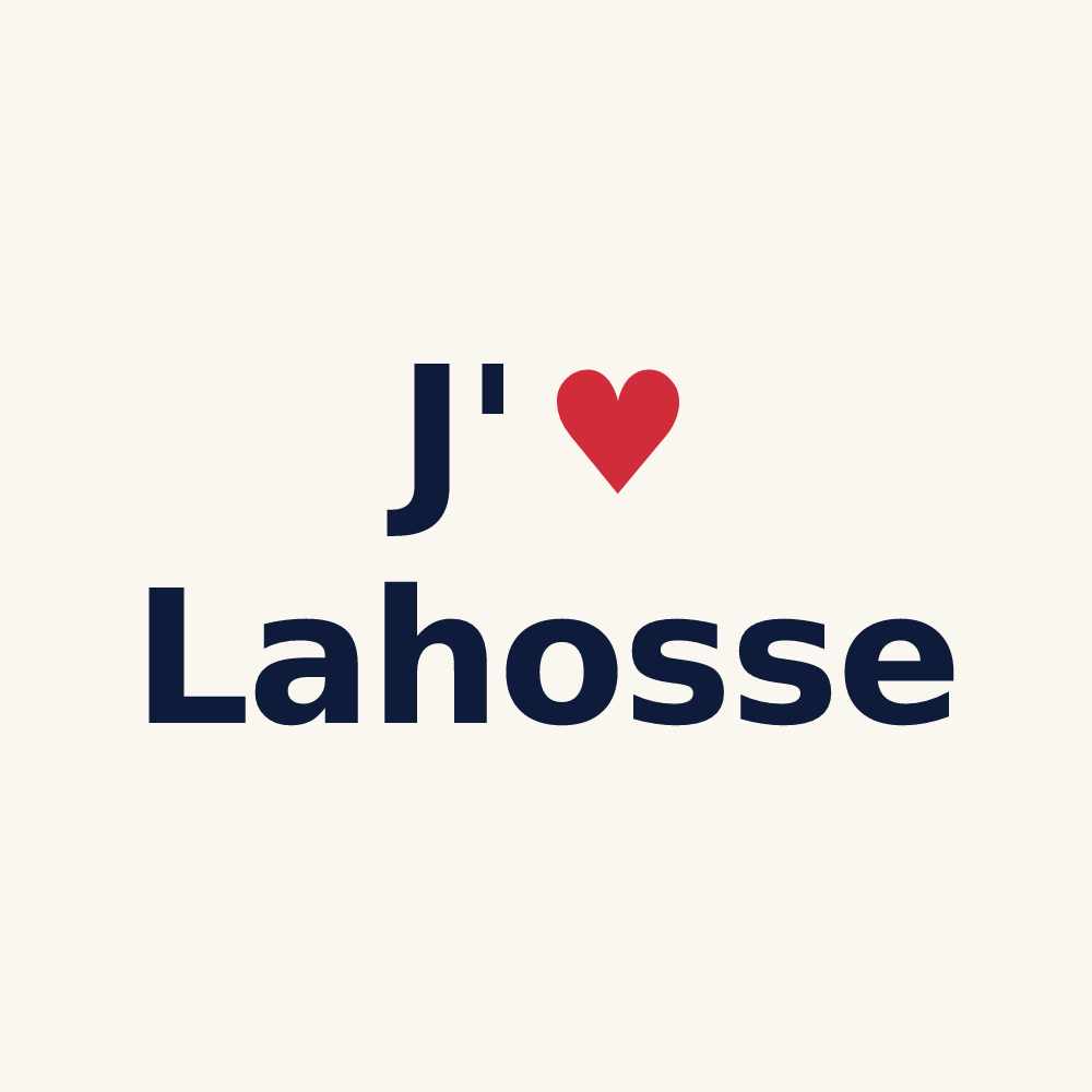 Tasse personnalisée Lahosse — design J'aime Lahosse