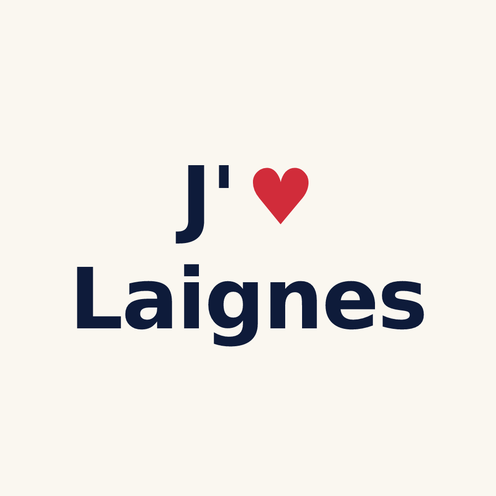 Tasse personnalisée Laignes — design J'aime Laignes