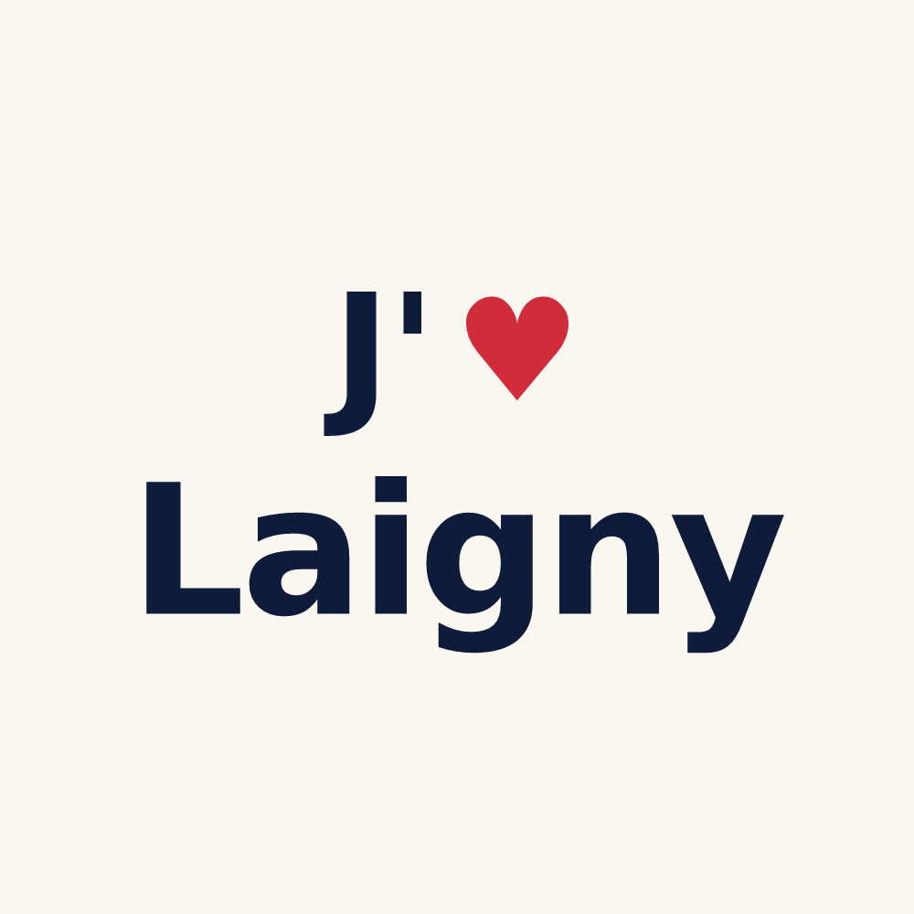 Tasse personnalisée Laigny — design J'aime Laigny
