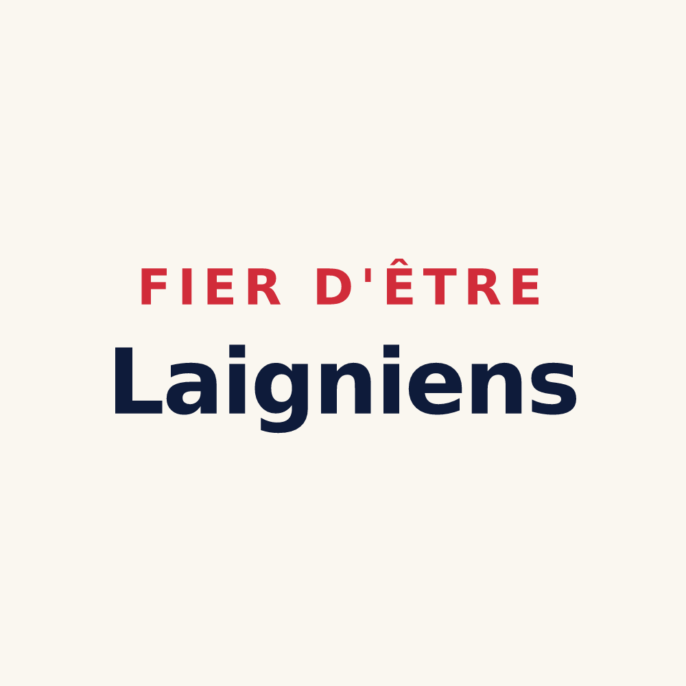 Tasse « Fier d'être Laigniens » — design pour Laigny