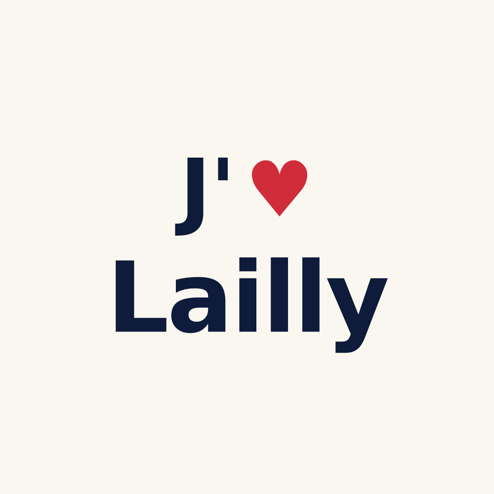 Tasse personnalisée Lailly — design J'aime Lailly