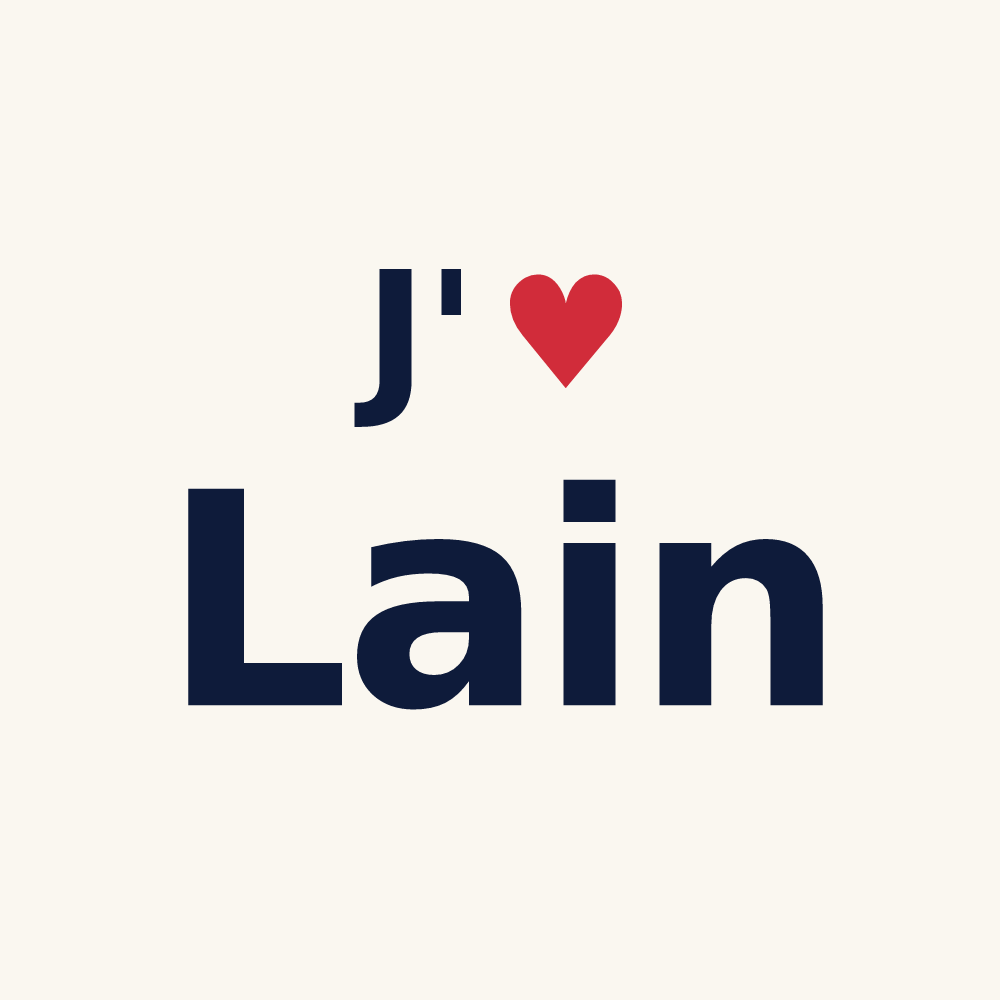 Tasse personnalisée Lain — design J'aime Lain