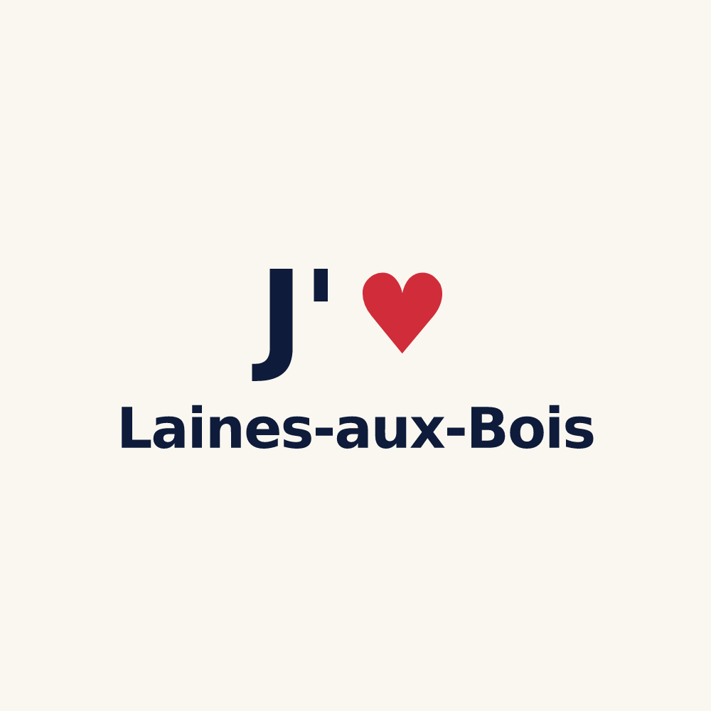 Tasse personnalisée Laines-aux-Bois — design J'aime Laines-aux-Bois