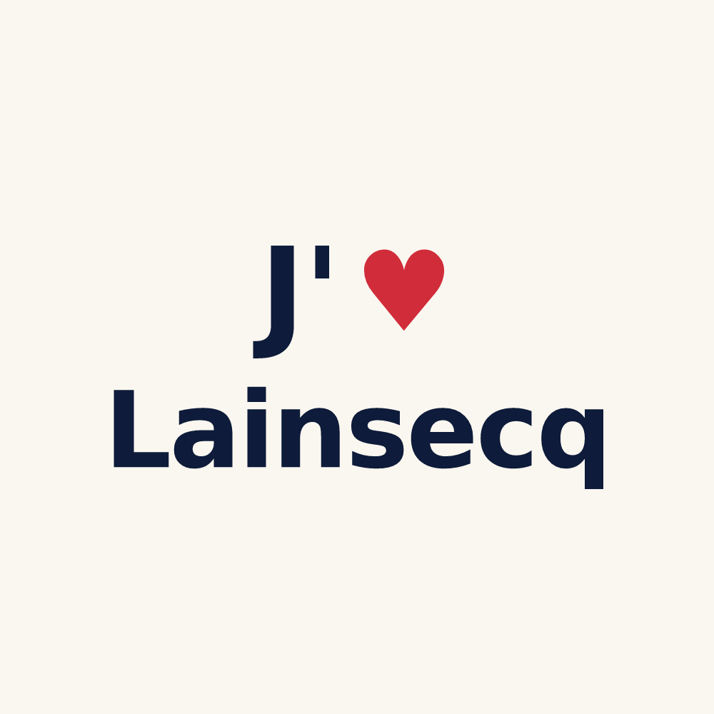 Tasse personnalisée Lainsecq — design « J'aime Lainsecq » imprimé sur la tasse