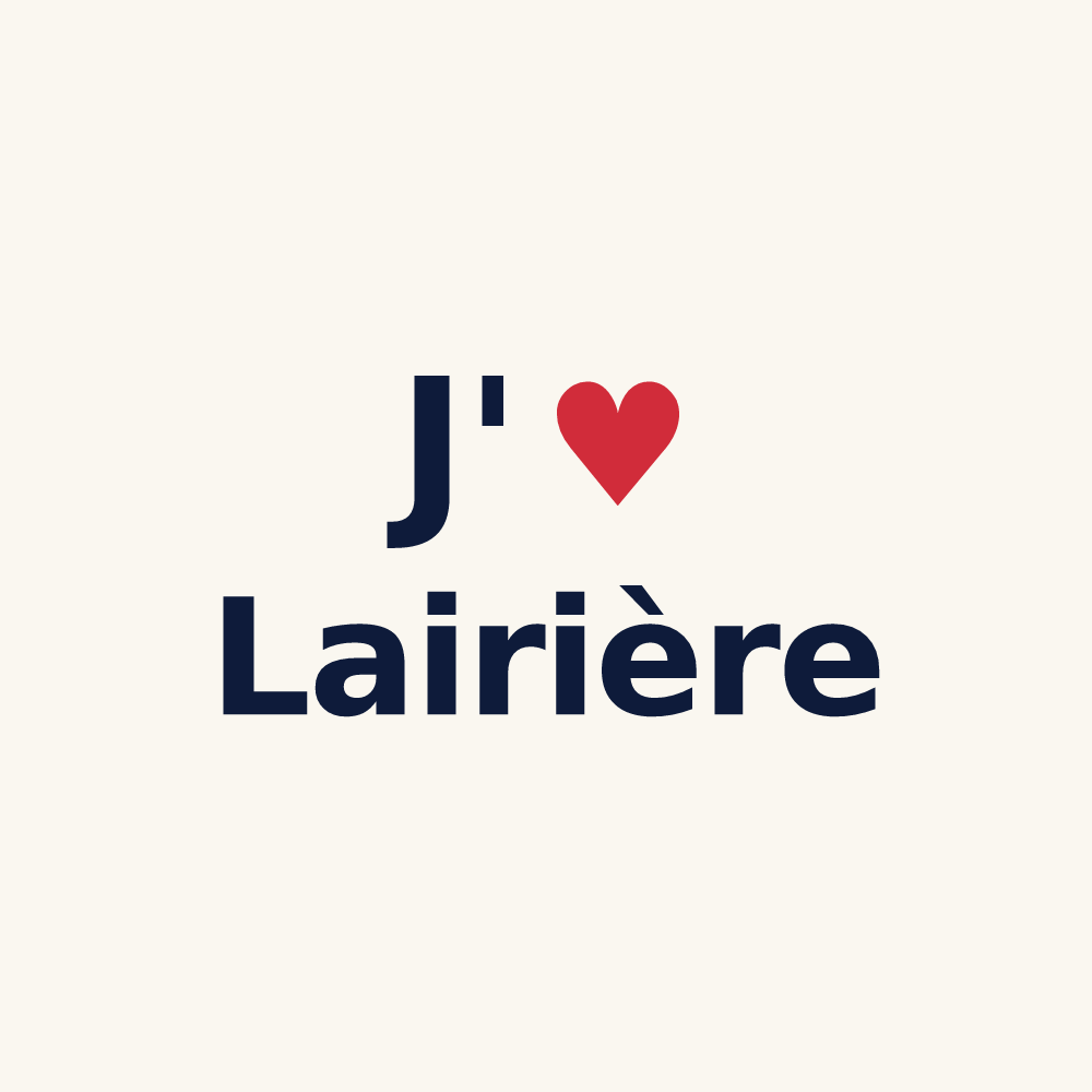 Tasse personnalisée Lairière — design J'aime Lairière