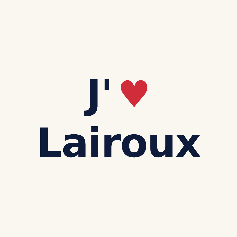 Tasse personnalisée Lairoux — design J'aime Lairoux